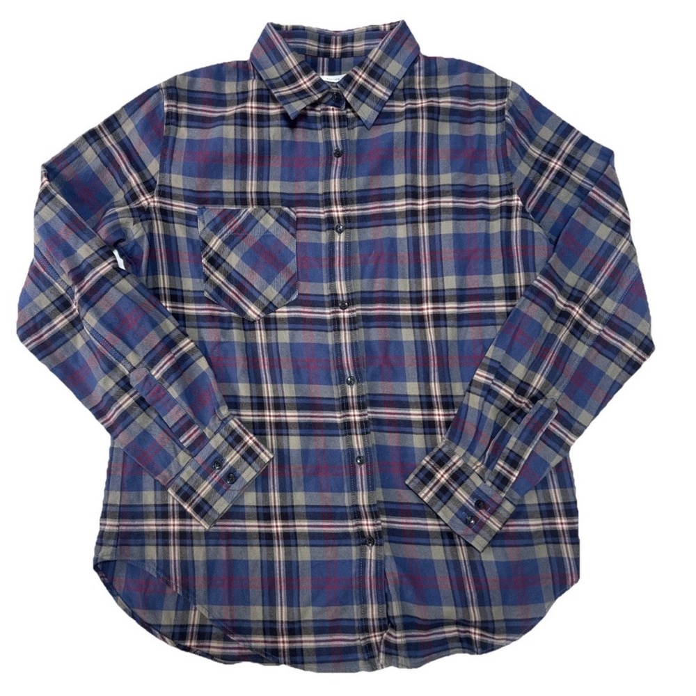 Anine Bing Plaid Flannel Multi Colored Button Down Shirt Size Small